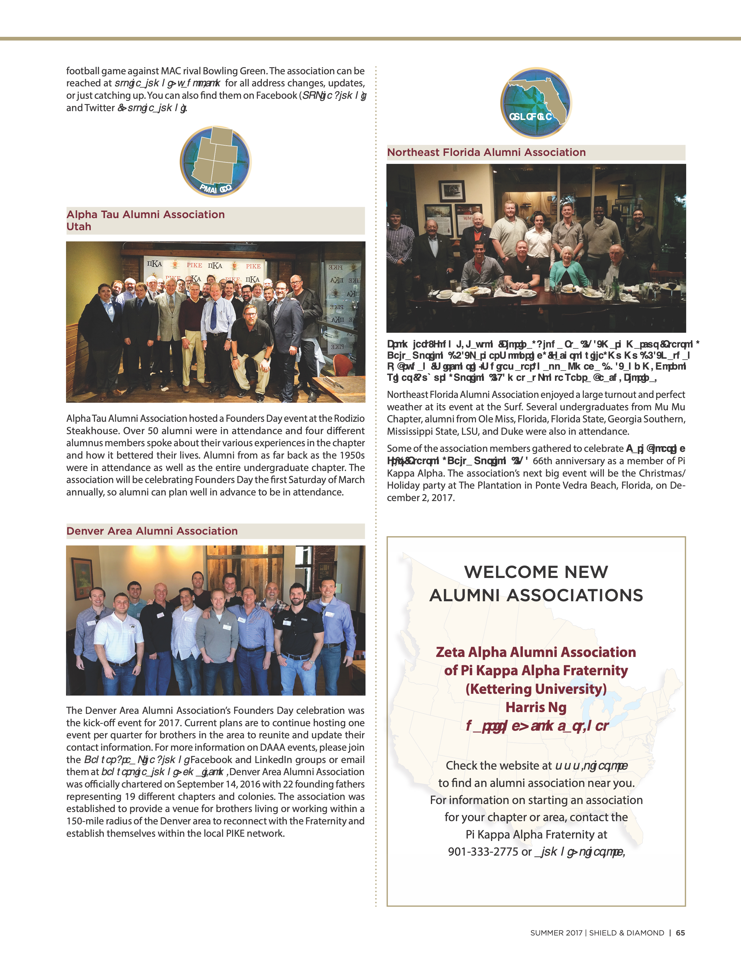 Welcome New Alumni Associations, Summer 2017